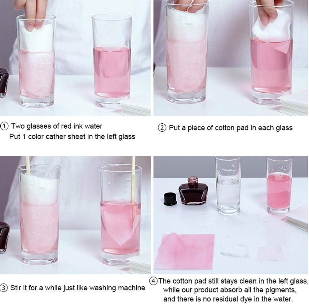 Color Catcher for Laundry, Dye Trapping Sheets 72 Count, Prevent Light Colored Clothes from Being Dyed: Kitchen & Dining