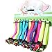 Hypeety Personalized Rainbow Embroidered Kitten Cat Collar with Bell for Girl Boy Pet Cats and Puppy, Safety Buckle Kitten Collar, Pack of 12 Colorful Collar, Adjustable 9.45-13.39 Inch