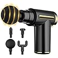 cotsoco Mini Handheld Massage Gun, Deep Tissue with 6 Speeds, Cordless Muscle Massager with 4 Heads,Type-C Charging, Travel Size, Best Gifts