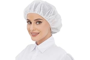ZMDREAM Hair Net Disposable Bouffant Cap for Cooking Lab Beauty 21 &24 inches White & Black