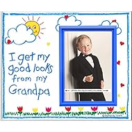 Grandpa Picture Frame | Affordable, Colorful and Fun | Holds 3.5 x 5 Photo | From Boy or Girl | Innovative Front-Loading Design | Crayola Theme