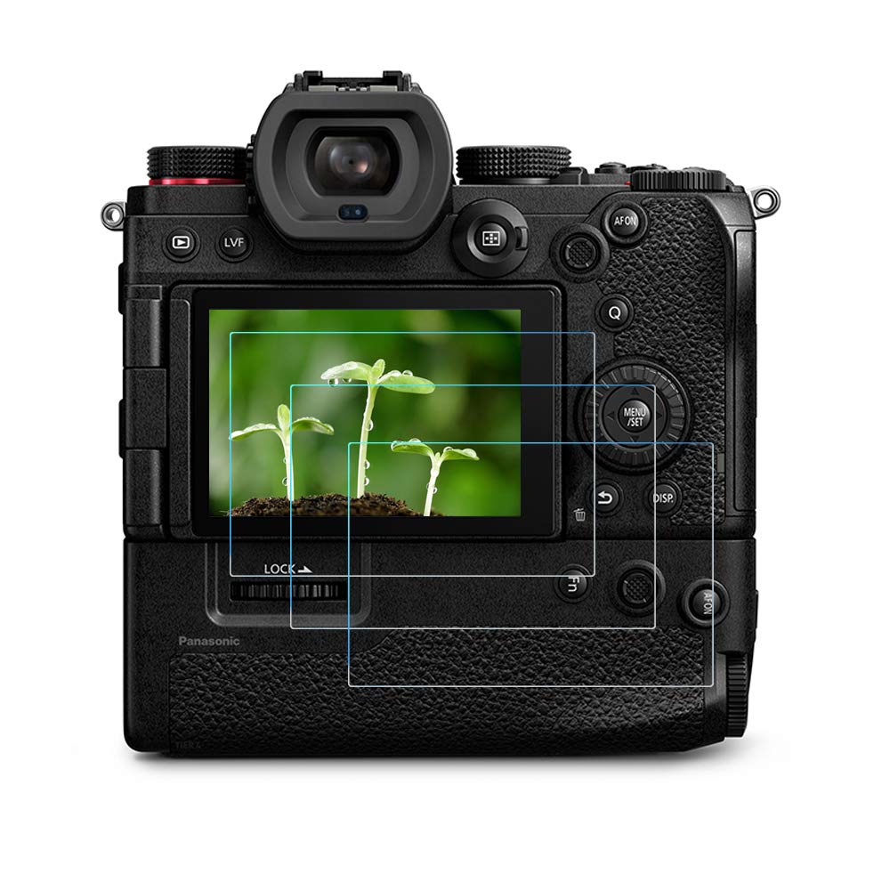 FANZR S5 Screen Protector Compatible for Panasonic LUMIX S5 Full Frame Mirrorless Camera (3 Pack), 0.3mm 9H Hardness Tempered Glass