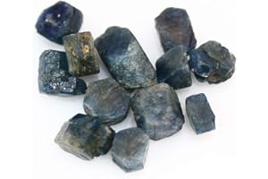 GEMPIRES NATURE’S TREASURE Gempires Natural Raw Blue Sapphire Gemstones For Jewelry Making, Assorted Loose Stones, September Birthstone Gemstone (Blue Sapphire 50 Carat)