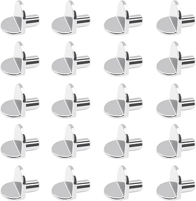 Desenda 20pcs 5mm L Shape Shelf Supports Zinc Alloy Silver