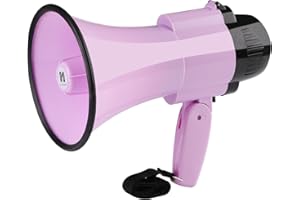 MGROLX Portable Megaphone Spearker/Bullhorn-with Built-in Siren/Alarm-Music-30 Watt Power & 800 Yard Range-Sliding Volume Adjustment-Powerful and Lightweight-ER46S
