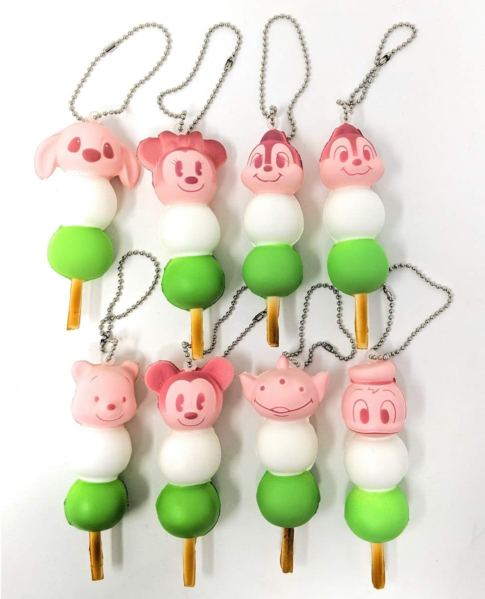 Amazon Disney ディズニー ムニュムニュ 三色だんご マスコット ボールチェーン付 8個セット アニメ 萌えグッズ 通販