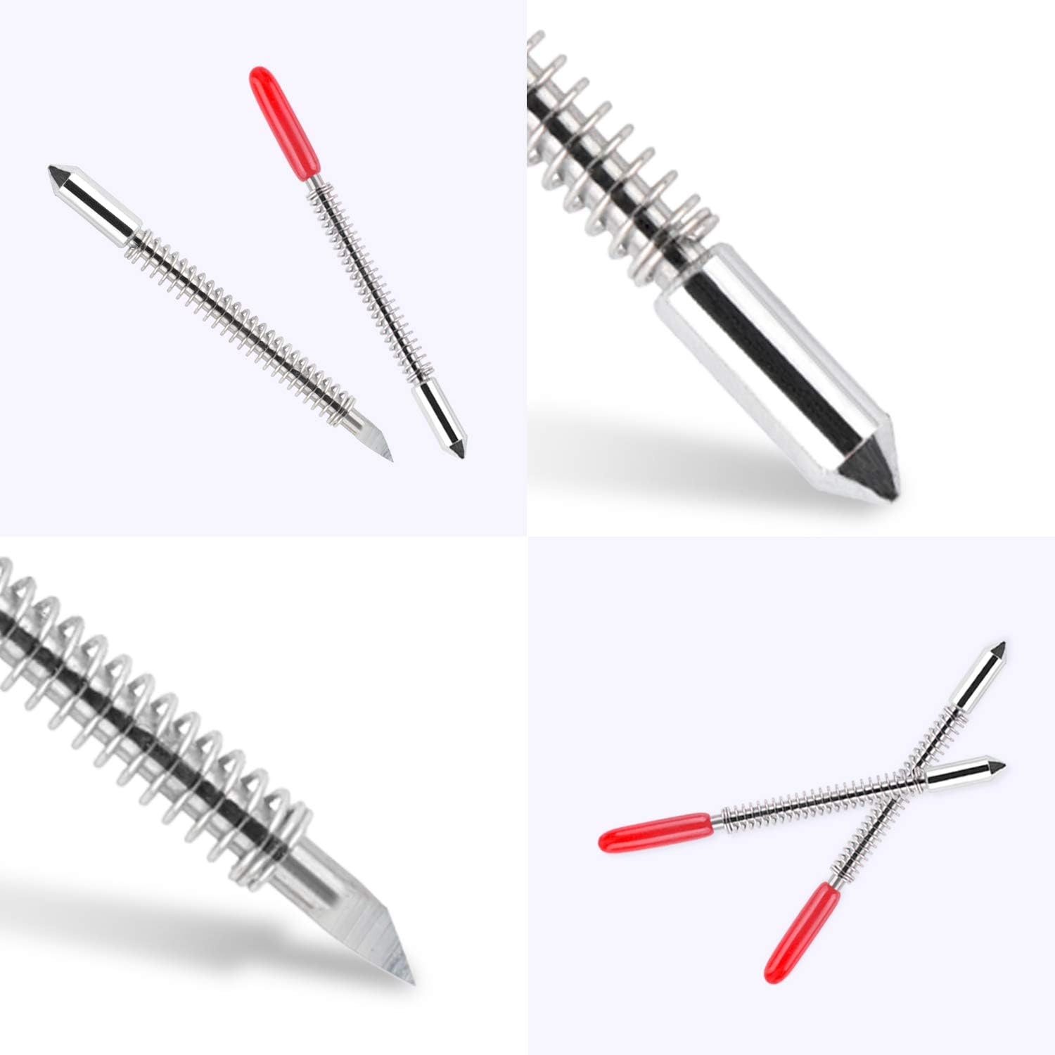 HQMaster 45 Degree Vinyl Cutter Blades Lettering Blade for Graphtec Cutting Plotter, Red Cap Pack Of 10 with Springs: Home Improvement