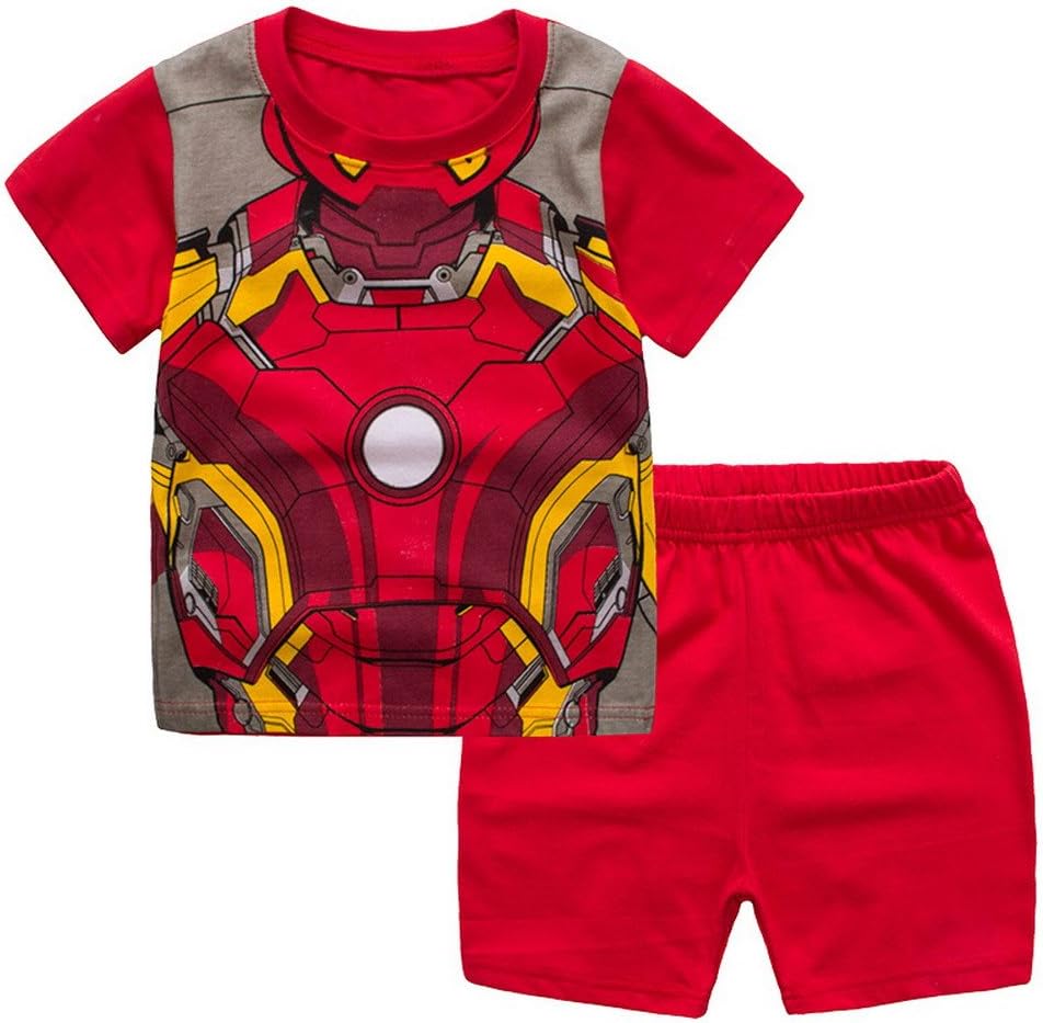 Meteora Boys Short Pajamas Toddler Kids Super Hero PJS Snug Fit Sleepwear Summer Clothes Shirts