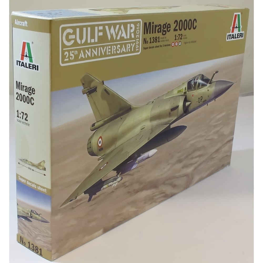 ITALERI ITA1381 MIRAGE 2000C Italy Model kit, Blue,Grey, Mittel