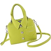 jiahesuw Crossbody Bag for Women Fashion PU Leather Funny Shirt Shape Shoulder Purse Top Handle Handbag with Adjustable Strap