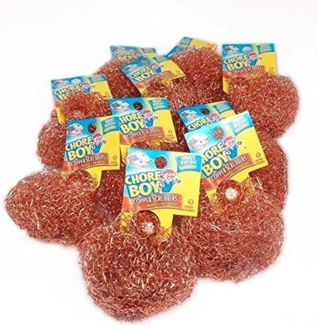 6 Pieces Of Chore Boy Copper Scouring Pad 100% Pure Copper Scrubber by Cleaning