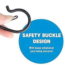 FSAH 35 Pcs S Hooks for Hanging Safety Buckle, 3.5
