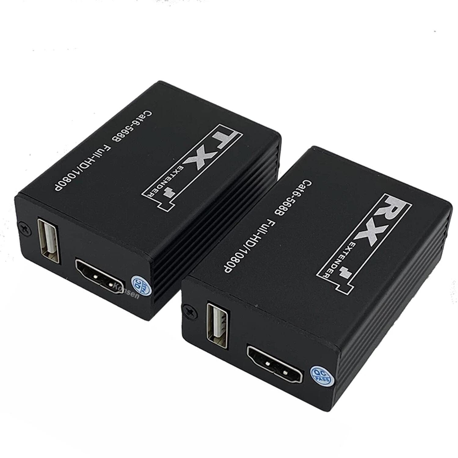 KVM Extender HDMI RJ45 30M 1080P HDMI KVM Extender With USB over Cat6 5E LAN Network Ethernet Extender For PS5 TV PC laptop HDTV (30M)