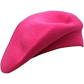 Wheebo French Beret Hat, Reversible Solid Color Beret Cap for Womens Girls Lady Adults