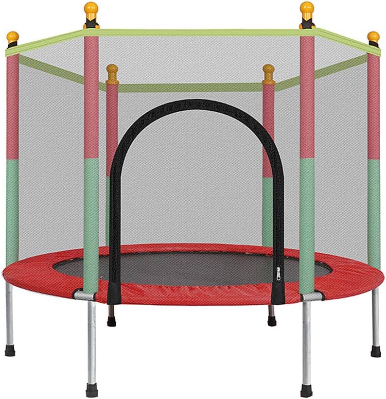SHEHUIREN Trampoline for Indoor And Outdoor Toys with Safety Enclosure Net And 360° Padded Handle Trampolines for Kids…
