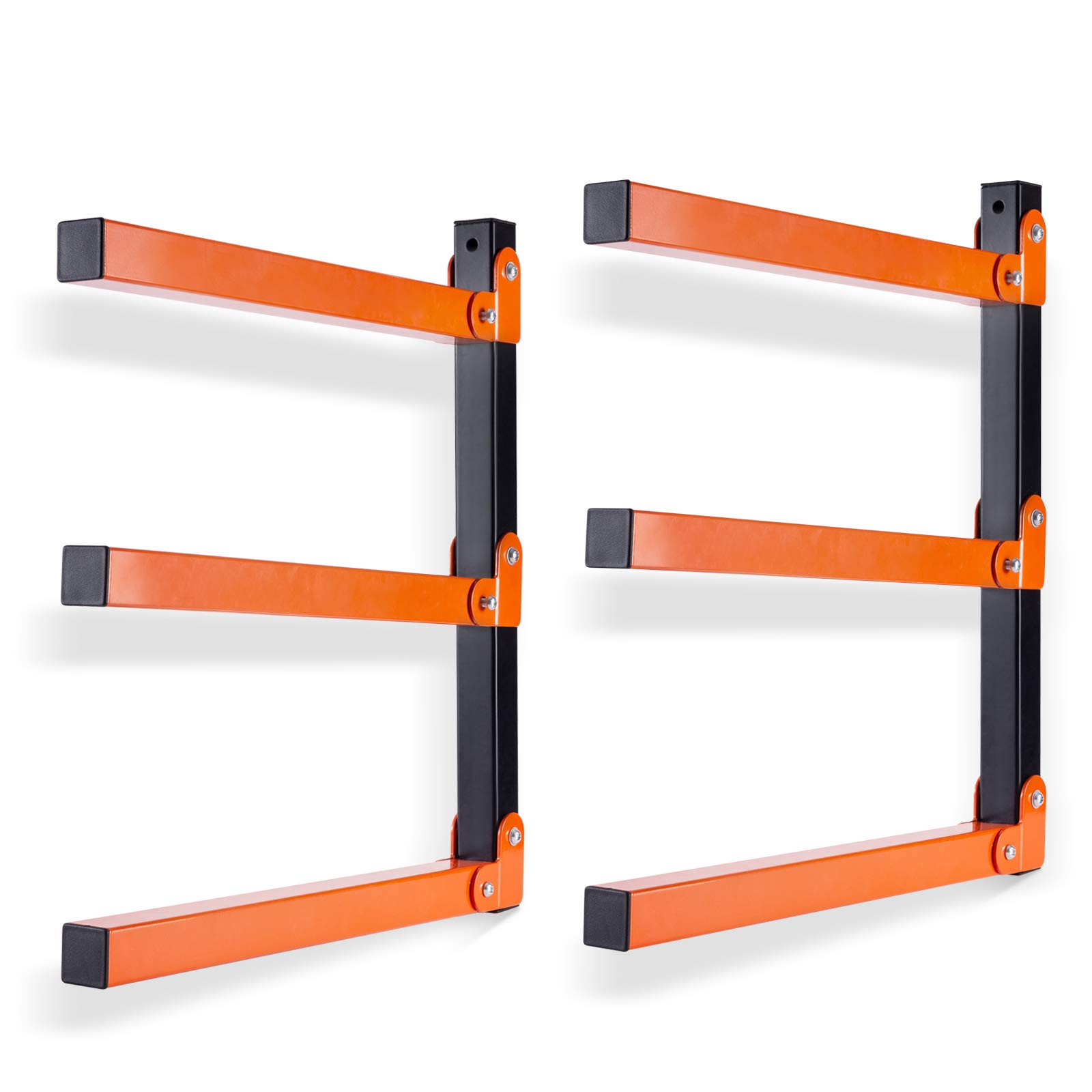 Photo 1 of Ultrawall Wall Mount Wood Organizer and Lumber Storage Metal Rack with 3-Level - Indoor & Outdoor Use, 2 Pack