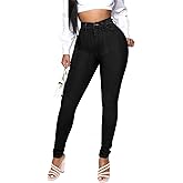 KUNMI Womens Classic High Waisted Skinny Stretch Butt Lifting Jeans Slim Fit Denim Pants