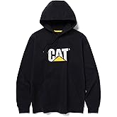 Caterpillar Men's Trademark Hoodies with Embroidered CAT Front Logo, S3 Cord Management System, and Pouch Pocket