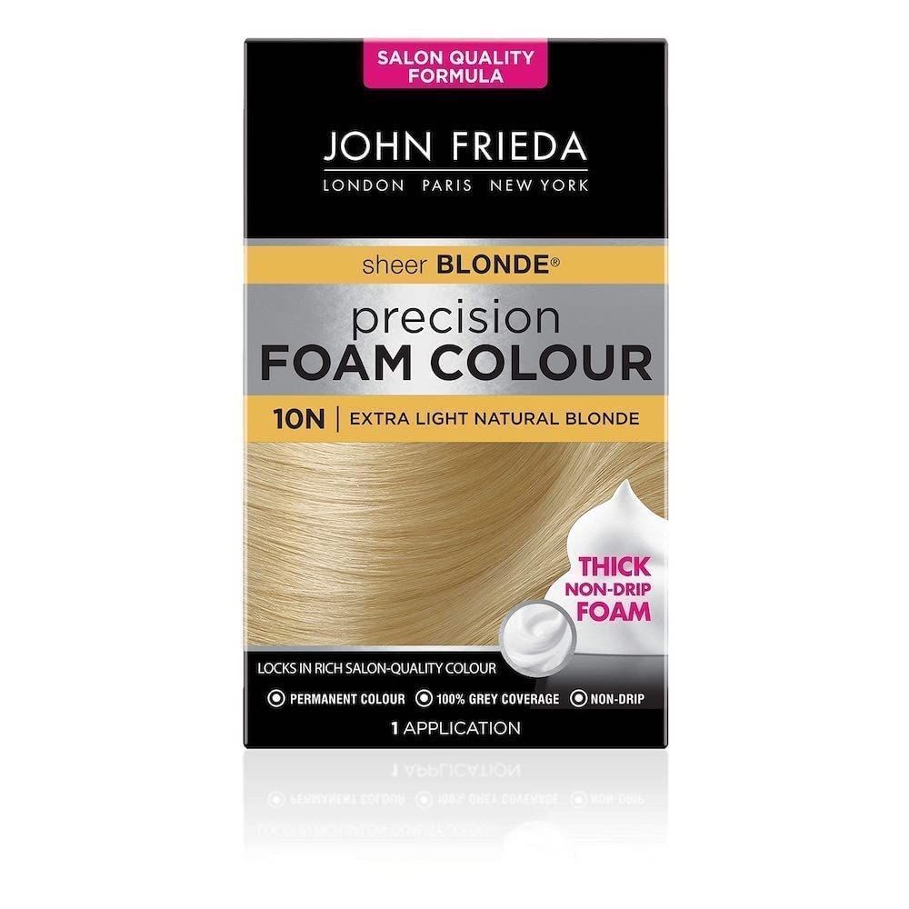 John Frieda Sheer Blonde Precision Foam Colour 10N Extra Light Blonde Hair Dye Blonde Hair, Non-Drip Permanent Hair Colour, 100% Grey Coverage — image 1