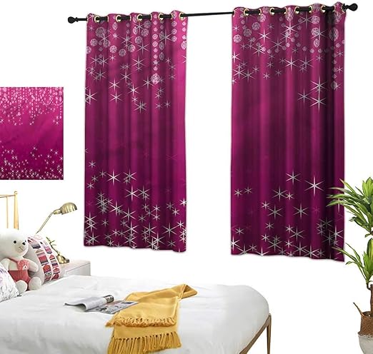 Amazon Com Curtain Diamonds Tiny Stars And Drops Girly 63 X72