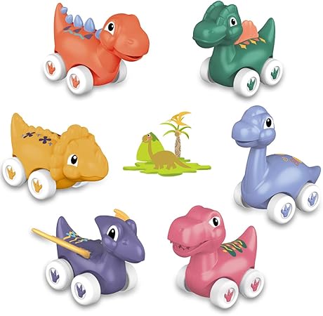Amazon Gilobaby 恐竜 ミニカー おもちゃ子供 車 おもちゃ 早期開発 教育 知育玩具 プルバッ クカー 車両 6個入 恐竜 車 1 2 3 4 5歳 赤ちゃん ベビー 男の子 女の子 幼児 キッズ 出産祝い 入園祝い 幼稚園 保育園