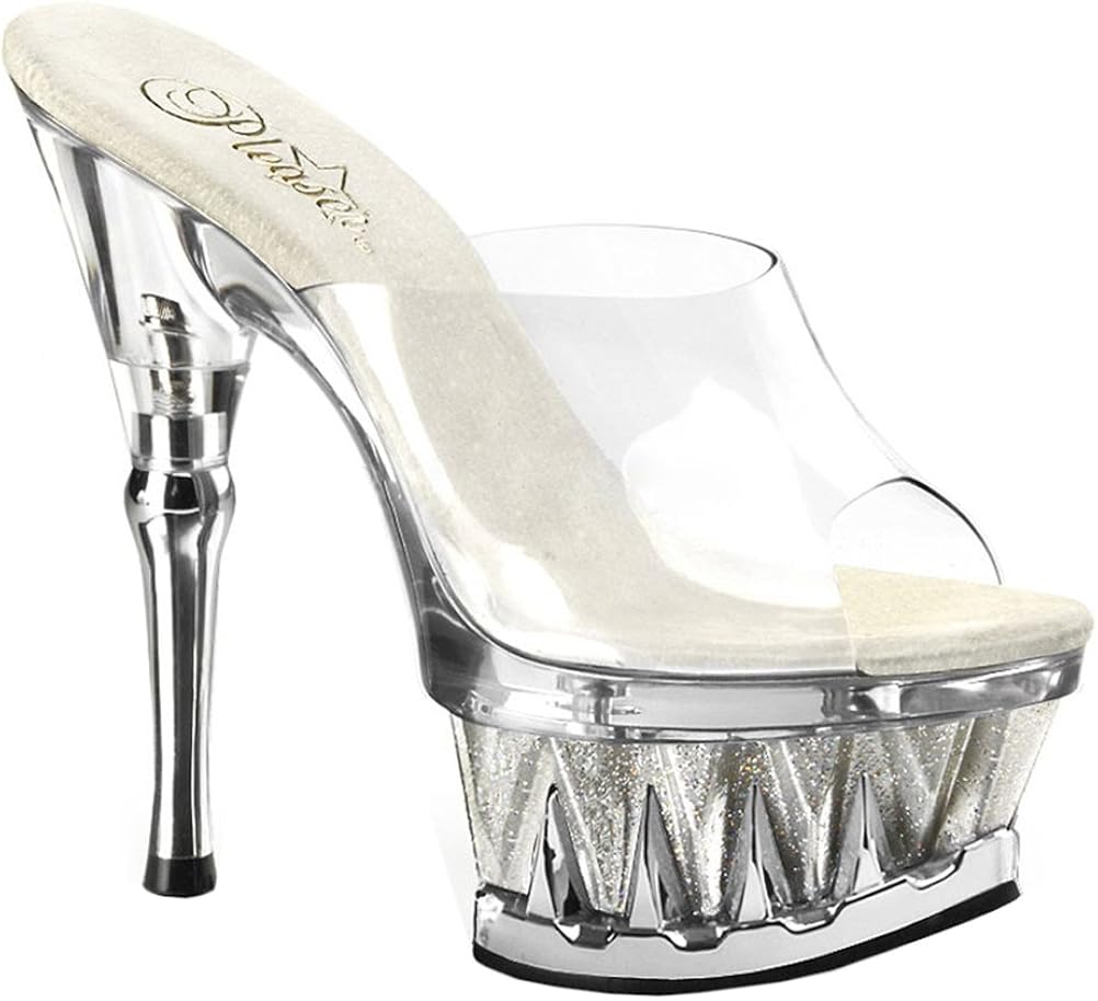 6 inch silver heels