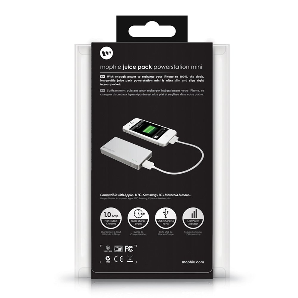 AUTHENTIC Mophie Juice Pack Powerstation Mini 2500mAh Portable USB