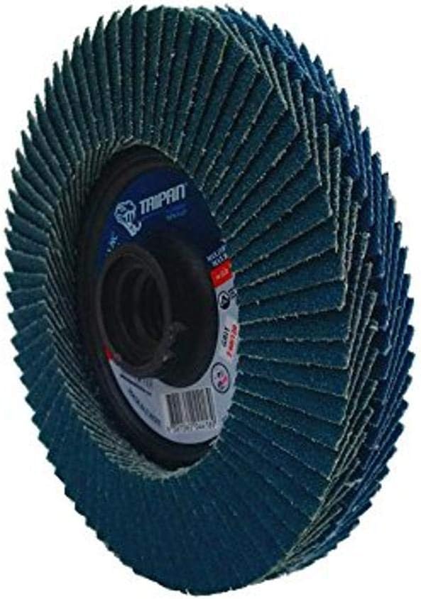 Taipan Abrasives TP-5850 Zirconia Platinum Twin Flap Disc, Depressed, 40/40 Grit, 5" OD, 5/8"-11 Arbor