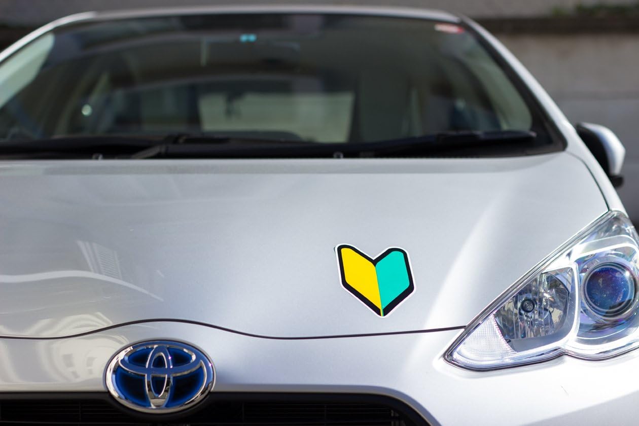 Amazon Amuz 反射シート採用 初心者マーク ステッカータイプ1枚入りbe 1 サイン マーク 車 バイク