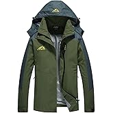 Spmor Women's Waterproof Rain Jacket Windproof Hooded Windbreaker Lightweight Raincoat