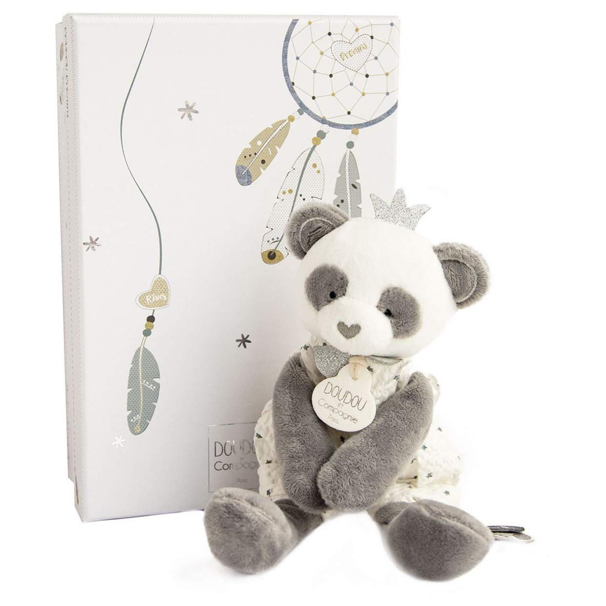 Doudou et Compagnie DC3540 ATTRAP-REVE Panda Puppet Grey — image 1