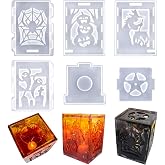 Christmas Halloween Lantern Resin Mold Set, Halloween Silicone Epoxy Molds | 3D Candle Holder Casting Molds with Ghost Pumpkin Witch Spider Pattern, DIY Holiday Home Decoration Resin Crafts Gift