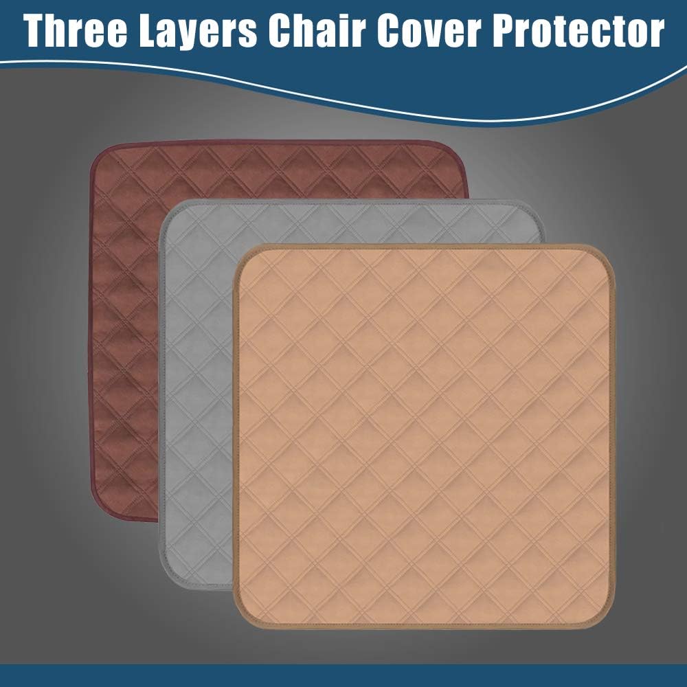 Acutelien Waterproof Seat Protector Pads 2 Pack Incontinence Pad Machine Washable 4-Layer Innovative Design for wheelchairs, Furniture, car Airplane Train Seats 22"X21" (Double Beige): Health & Personal Care