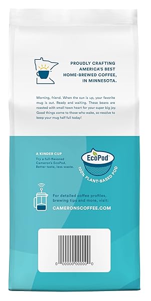 CAMERON’S COFFEE ROASTED GROUND COFFEE BAG, DECAF BREAKFAST BLEND, 10 OUNCE