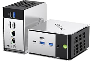 GMKtec Mini PC M8 Desktop Computer AMD Ryzen 5 PRO 6650H (6C/12T 4.50Ghz) Dual NIC LAN 2.5GbE, 16GB LPDDR5 RAM + 512GB Hard D