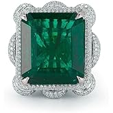 Wedding gift An emerald stone Wedding ring Engagement ring 925 sterling silver CZ Eternal Jewelry Findings Earring Backs Findings