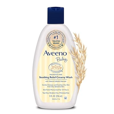 Buy Aveeno Baby Soothing Relief Creamy Wash With Natural Oatmeal For Dry Sensitive Skin 8 Fl Oz Online In Greece B005ihedr6