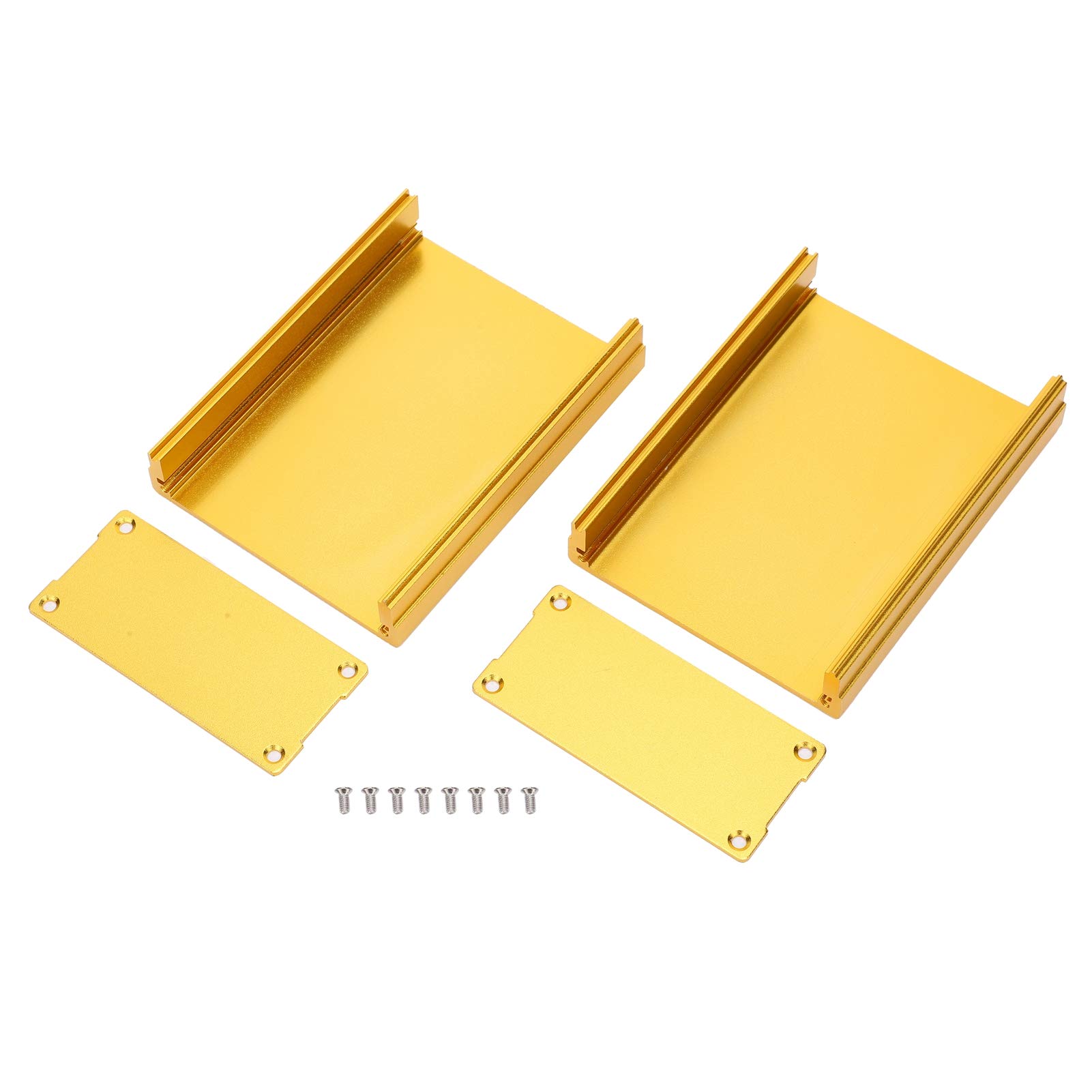 VOBOR Gold Split Type Housing Project Box Golden Enclosure Case with Aluminium Alloy Decoder Circuit Board Shell