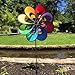 In the Breeze Spectrum Double Windee Wheelz - Ground Stake Included - Colorful Flower Spinner for Your Yard and Garden,2723