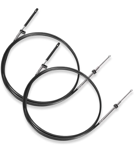 Câble De Direction Moteur Hors-bord – 3,66m à 5,18m, Acier Inox, Rotatif, Gaine Résistante, Compatible Bateaux Pêche Et Gonflables