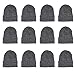 Gelante Unisex Beanie Cap Knitted Warm Solid Color and Multi-Color Multi-Packs 2080-140(12Pack)