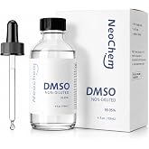 NeoChem DMSO Liquid 99.95% Pure, 4 oz, Low Odor Glass Dropper Bottle | 99.95% High Purity DMSO(Dimethyl Sulfoxide) with Low Odor Formula, Non-diluted for Precise Dispensing