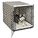 MidWest Homes for Pets XL Dog Crate Cover with Teflon Fabric Protector, Poly-Cotton Privacy Kennel Cover Fits Most 48-inch Crates, Brown Designer Print, Washable, Reduces Barking