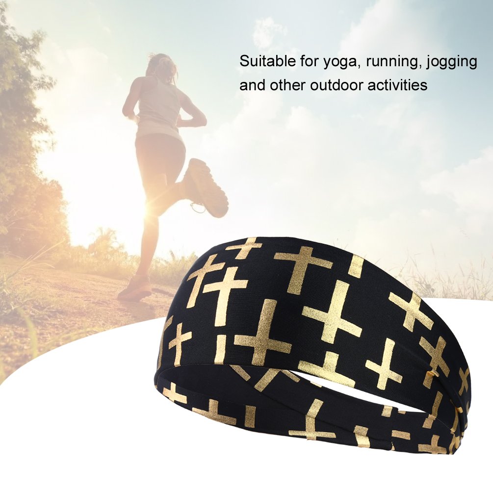 VBIGER Femme Bandeaux Elastique Cheveux Serre-tête absorbant l\'humidité Yoga Bandeau de Maquillage de sport avec une motif géométrique,6Pc