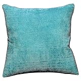 Solid Lake Blue Corn Kernels Pattern Polyester Throw Pillow Covers Pillowcase Sham Decor Cushion Slipcovers Square 17x17 Inch