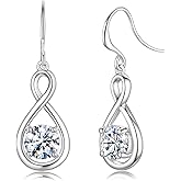 2.4ct D Color VVS1 Clarity Moissanite Dangle Drop Earrings for women, Stud Earrings 925 Sterling Silver Earrings for Women Trendy Hypoallergenic, Women's Jewelry Gift