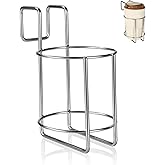 Cup Holder for Bed, 3.6x3.6x6in Metal Premium Bedside Cup Holder Practical Water Bottle Accessory Suitable for Car Dormitory Bunk Bed (Silver)