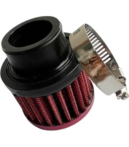 thumbnail image 2 of Air Intake Filter - 1" Universal Breather Filter, Automotive Cold Air Filter, Car Valve Cover Oil Breather Turbo Vent Crankcase Cleaner Accessory, Fits Car Motorcycle (Black), Air Filters - Canada 2 of 9
