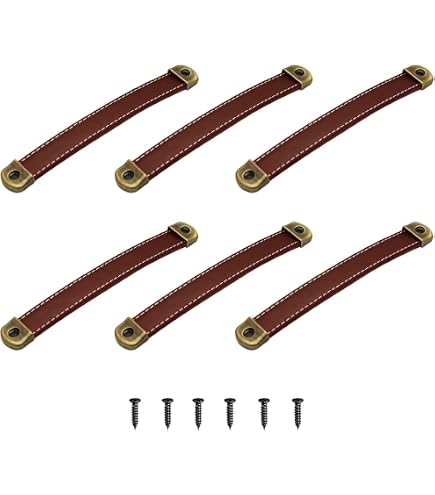 leather dresser knobs Leather Cabinet Knobs