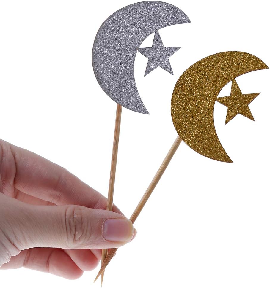 Eid Al Fitr Decoration Aid Moubarak Ramadan Musulman Islam Indiquant Decor Gateau Pour Aid Al Fitr Eid Bapteme Bebe Manyo 7 Pcs Deco Eid Mubarak Gateau Etoiles Lune Cake Topper Accessoires De Decoration Figurines Pour